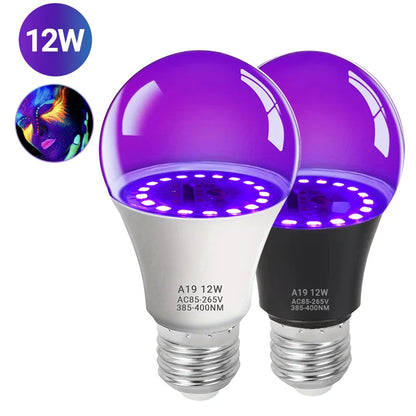 12W E27 UV LED Bulb - Purple Black Light