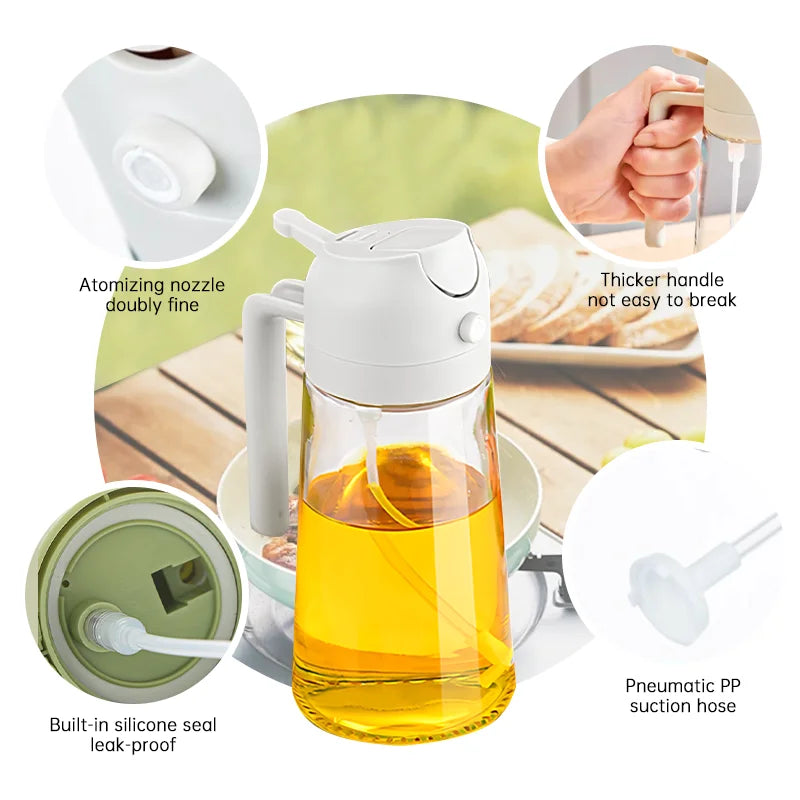 2in1 Plastic Spray Oil Sprayer Bottle Olive Oil Spray