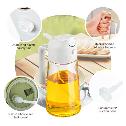 2in1 Plastic Spray Oil Sprayer Bottle Olive Oil Spray