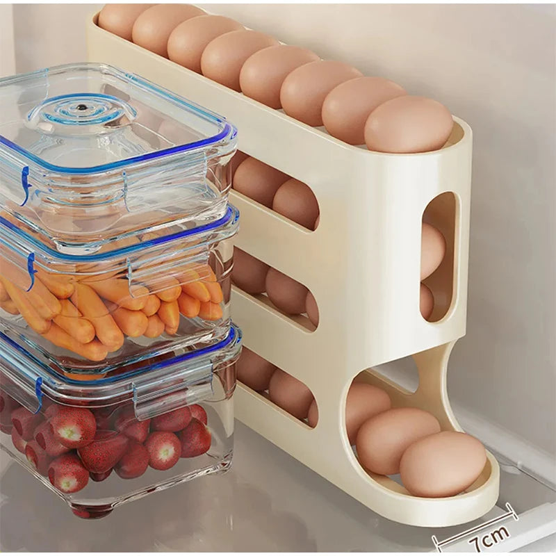 Egg Holder 4 Tiers Fridge Egg Rack Auto (30 Eggs )