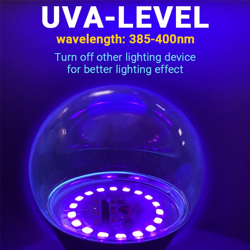 12W E27 UV LED Bulb - Purple Black Light