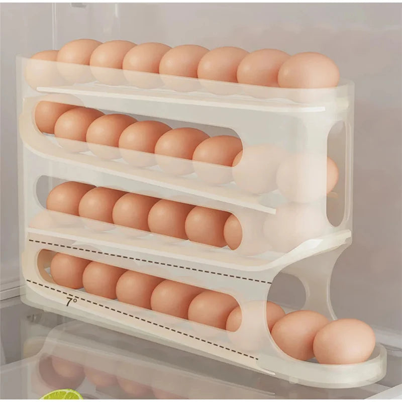 Egg Holder 4 Tiers Fridge Egg Rack Auto (30 Eggs )